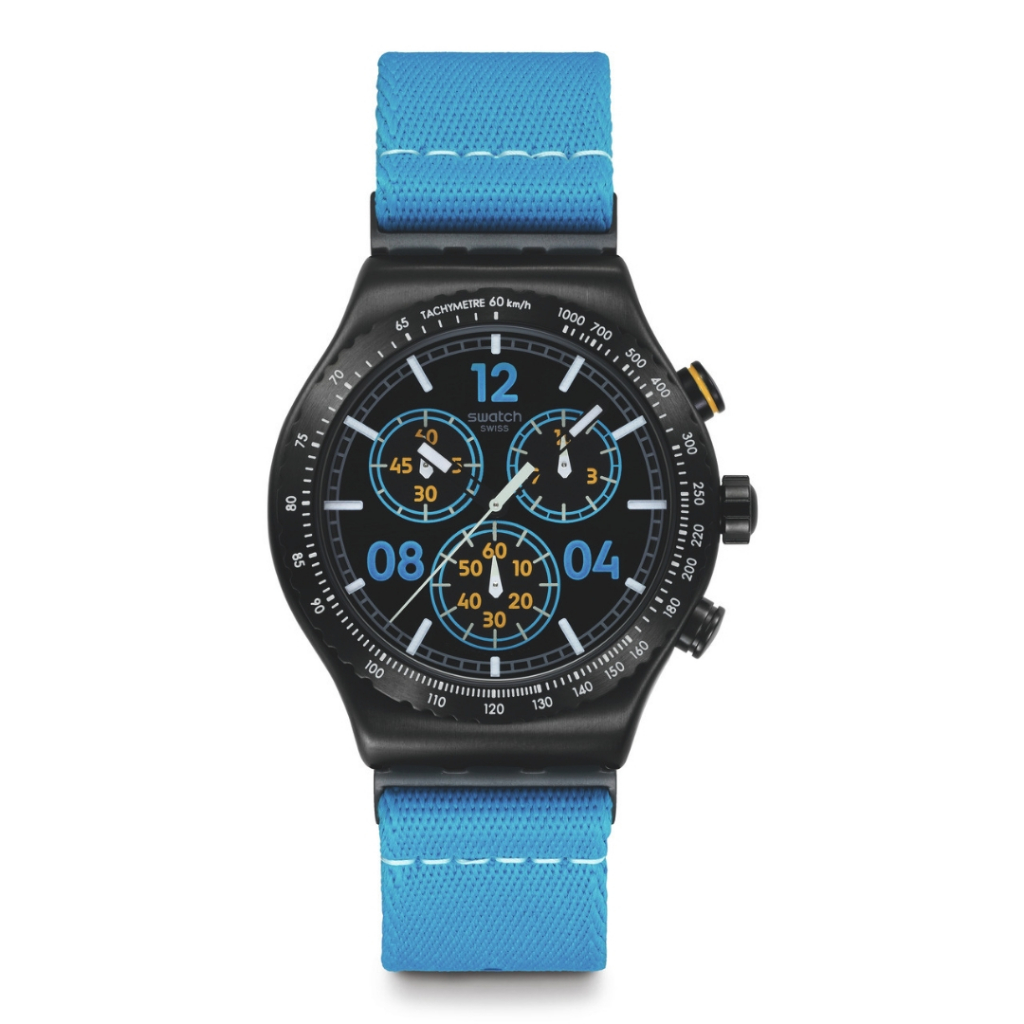 Swatch นาฬิกาผู้ชาย MOMENTS IN BLUE รุ่น YVB100