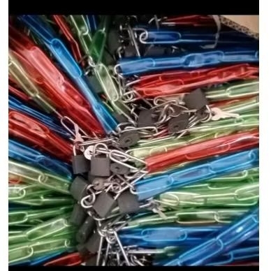 สายโซ่พร้อมกุญแจ[12ชิ้นยกโหล]สายโซ่เส้นเล็ก