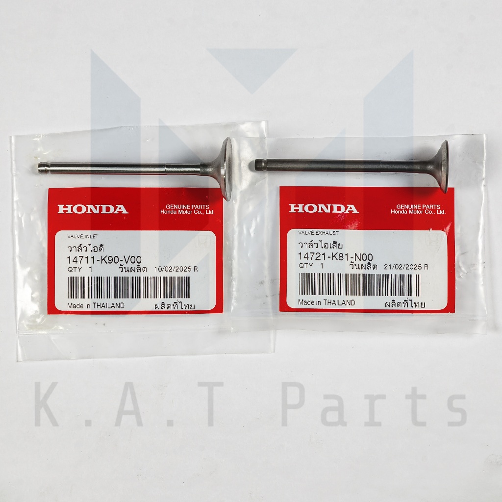 วาล์วไอดี,ไอเสีย เวฟ110i 2009-2020 แท้ศูนย์ (14711-K90-V00),(14721-K81-N00)