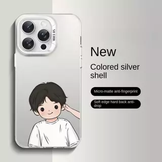 For iPhone 17 Pro Max16,15,14,13,12,11 Pro Max การออกแบบ IMD, ปกแข็งกันกระแทก แฟชั่น สร้างสรรค์ รูปแบบคู่รัก IP17PRO