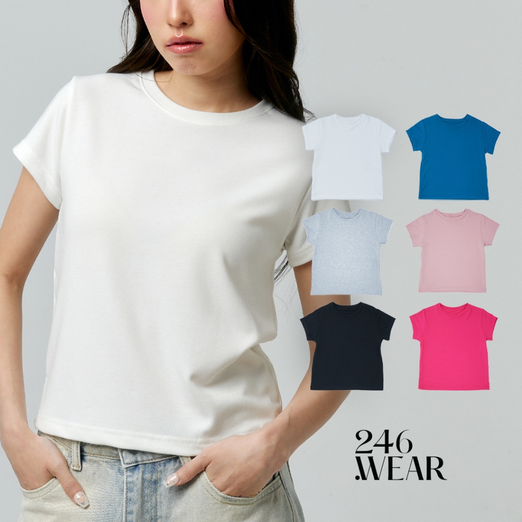 246wear เสื้อยืดคอกลม BABY TEE รุ่น FLUFFY