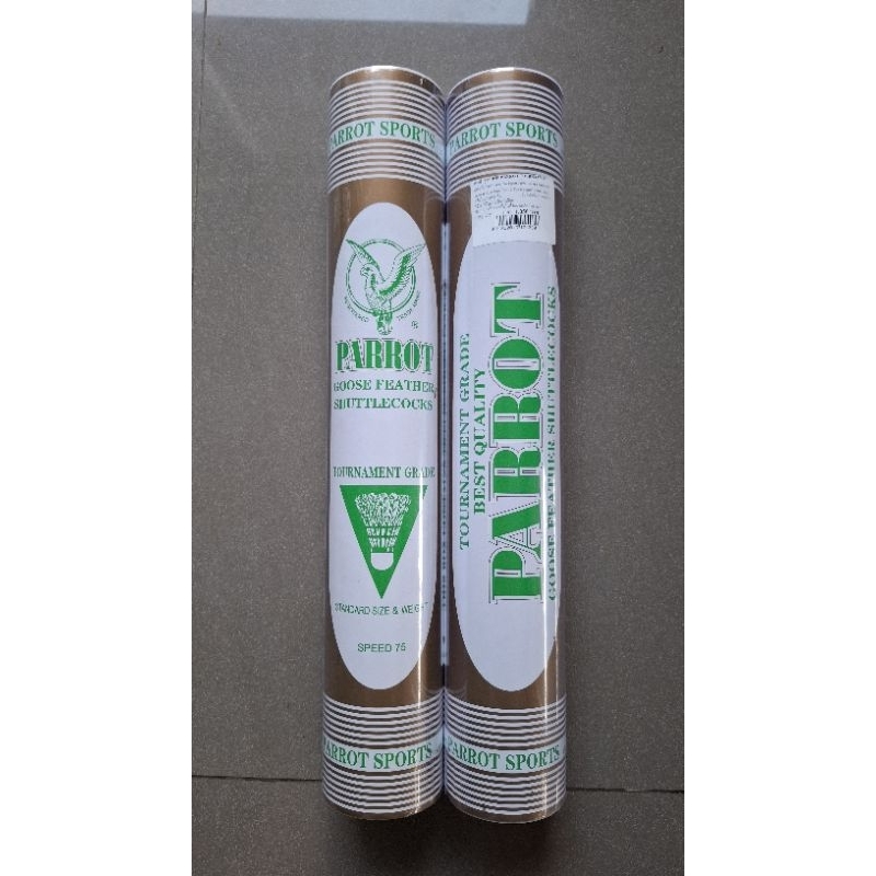 ลูกแบดมินตัน ขนห่าน Parrot-tournament 75 |ไพรอท สีทอง| แท้ (1หลอดมี12ลูก)  เกรดแข่งขัน ทนทาน วิถีเยี่ยม คุ้มค่า ราคาถูก