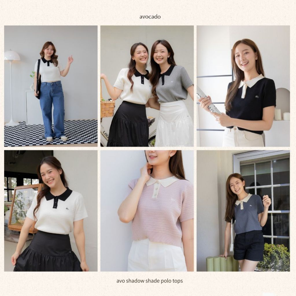 พร้อมส่งด่วน! | avo shadow shade polo tops เสื้อครอปโปโลรุ่นนี้ใส่ง่ายม๊ากก