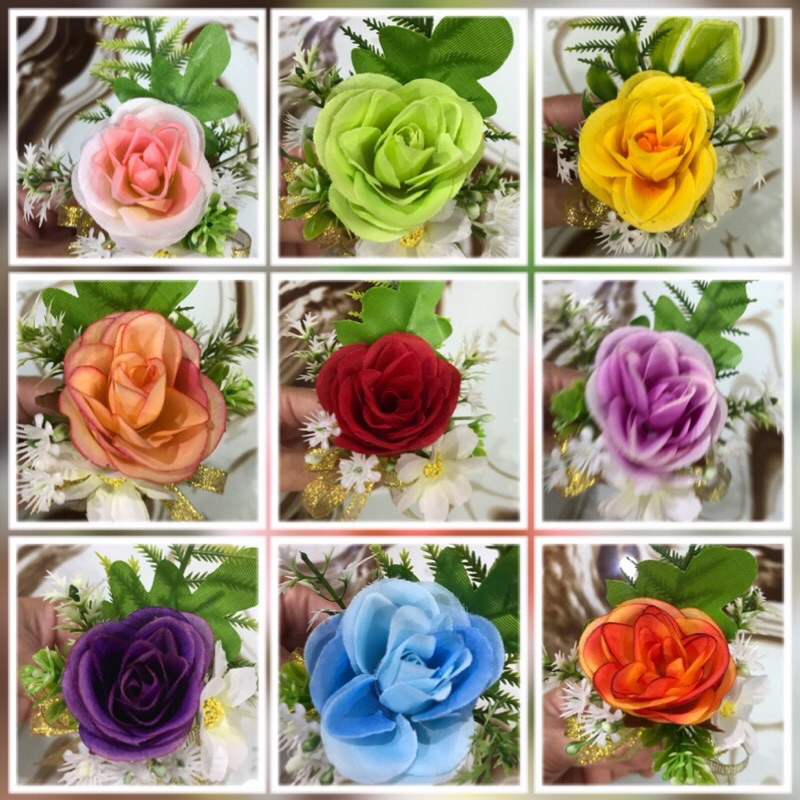 เข็มกลัดดอกไม้ติดหน้าอก ช่อดอกไม้ติดเสื้อ ของใช้งานแต่งงาน ดอกไม้เพื่อนเจ้าบ่าว งานปัจฉิม - รูปที่ 5