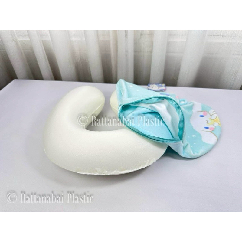 Moshi Moshi หมอนรองคอ (ถอดซักได้) ลาย Cinnamoroll ลิขสิทธิ์แท้