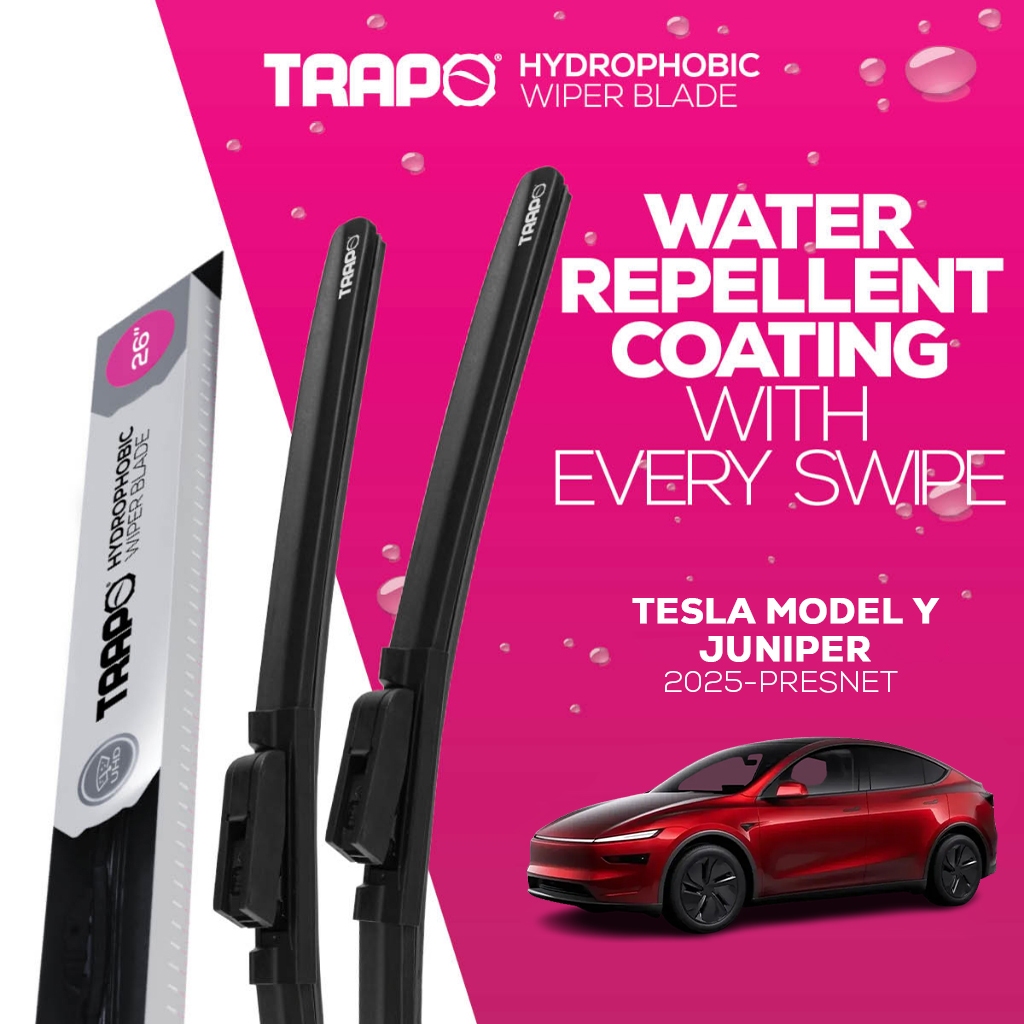 ที่ปัดน้ำฝน Trapo Hydrophobic Tesla Model Y Juniper (2015--ปัจจุบัน) 1 Set