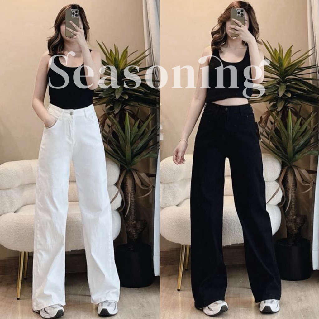 [ใช้โค้ดส่วนลดได้]*ยาว 37-38" * SEASONING รุ่น OG มีไซส์ S-7XL [ ผ้ายืดได้เยอะ ] ขากระบอกใหญ่ - 1