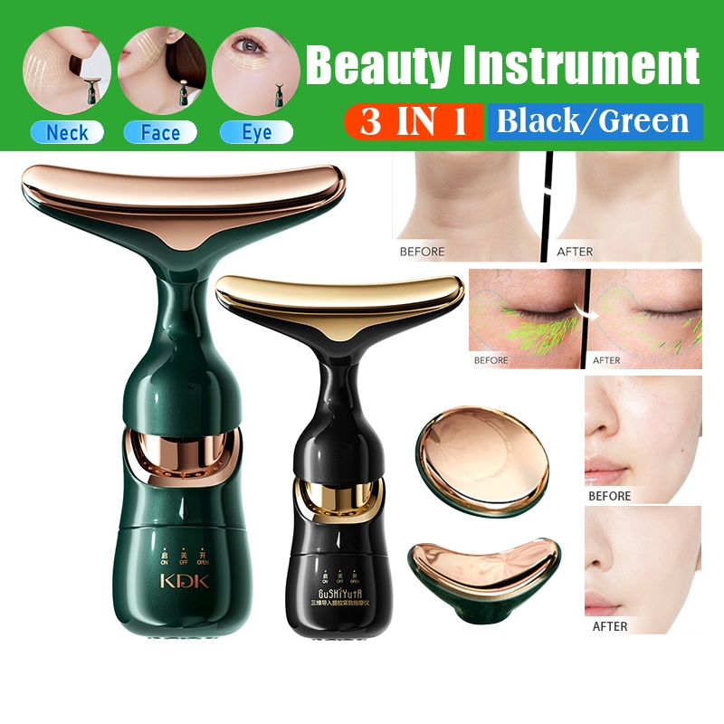 3 in 1 เครื่องนวดหน้า ไฟฟ้า ที่นวดหน้า กระชับใบหน้า ลดริ้วรอย Facial Slimming