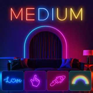 ไฟเส้นLED นีออนแถบแสง APP+รีโมทคอนโทรล Neon Strip Light เครื่องหมายนีออนของ ไฟบ้านได้เลย กันน้ำทนทาน