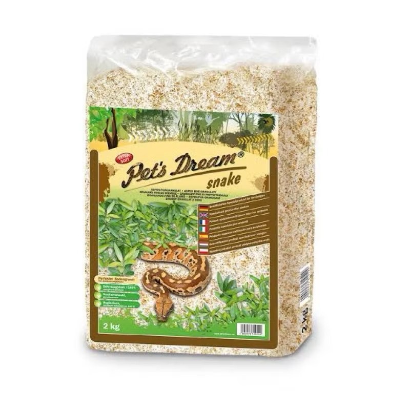 Pet’s Dream (CHIPSI SNAKE) [แบ่งขาย 900g.] รองพื้นสำหรับงู ขี้เลื่อยงู แบบนุ่ม เกรดพรีเมี่ยม ขี้เลื่