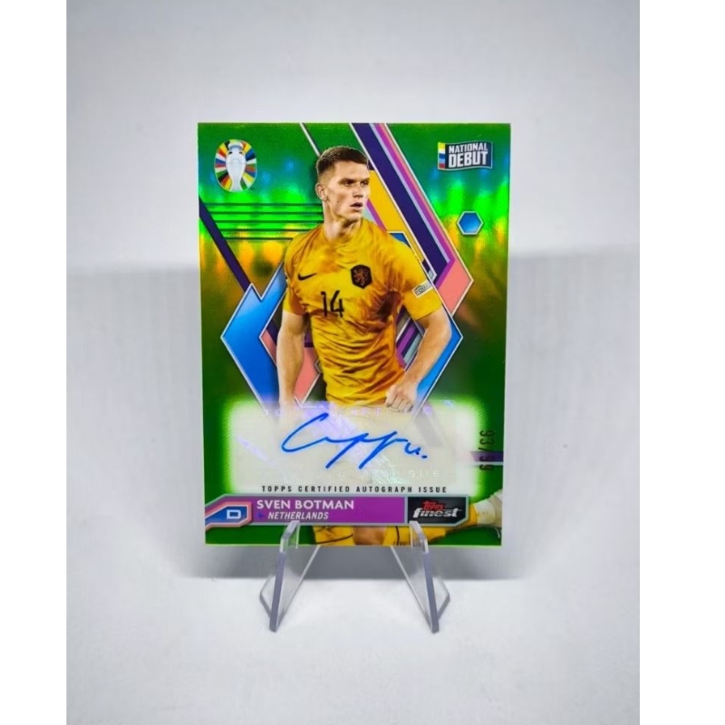 การ์ดลายเซ็นTopps Finest Road to UEFA Euro 2024 Auto Sven Botman 93/99 Netherlands 2023