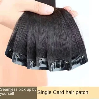 ชิ้นผมยาวตรง,ชิ้นผมปลอมสังเคราะห์ทนความร้อน,คลิปไร้รอยต่อปุยในต่อผมธรรมชาติเพิ่มปริมาณผม วิกผมผู้หญิง