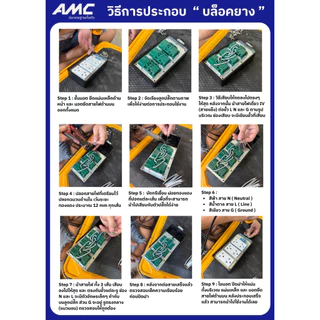 AMC 16A ปลั๊กบล็อคยาง 2ช่อง / 4ช่อง มาพร้อม มีม่านนิรภัยในตัว (ไม่มีสาย) แข็งแรง ทนทาน C0X00