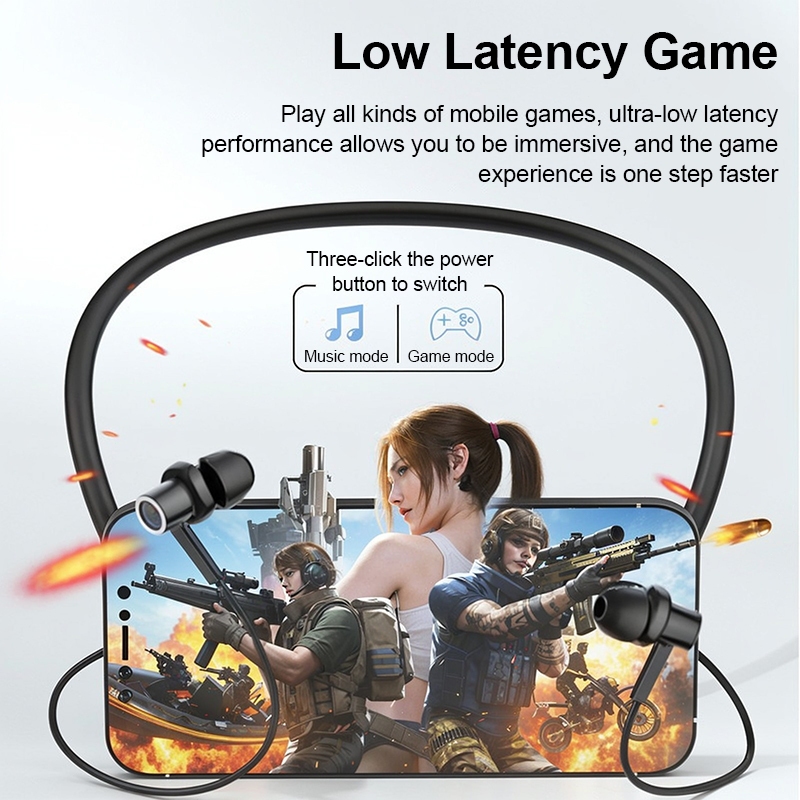 MeeGoo Wireless bluetooth Headset Neck Halter หูฟังบลูทูธไร้สาย พร้อมไมโครโฟน หูฟังไร้สาย IPX5 กันน้ำ