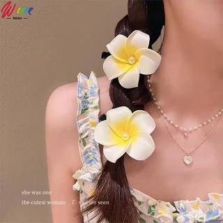 กิ๊บติดผม รูปดอกไม้ ไข่น่ารัก 5/7/9cm สไตล์ฮาวาย เครื่องประดับ สําหรับผู้หญิง เหมาะกับเดินชายหาด