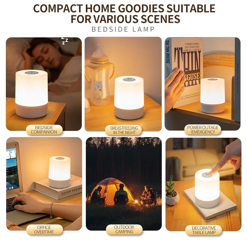 พกพาได้ ไฟLED USB โคมไฟตั้งโต๊ะระบบสัมผัส ไฟแม่เหล็ก มีแบตในตัว Table lamp การควบคุมความสว่างที่ปรับได้ ไฟอ่านหนังสือ