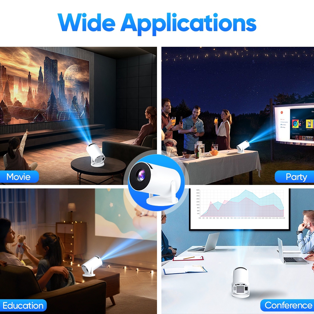 GOOJODOQ HY300 Pro/Ultra แบบพกพา โปรเจคเตอร 270° องศาจอแสดงผลหน ้ าจอขนาดใหญ จอพกพา mini projector - รูปที่ 7