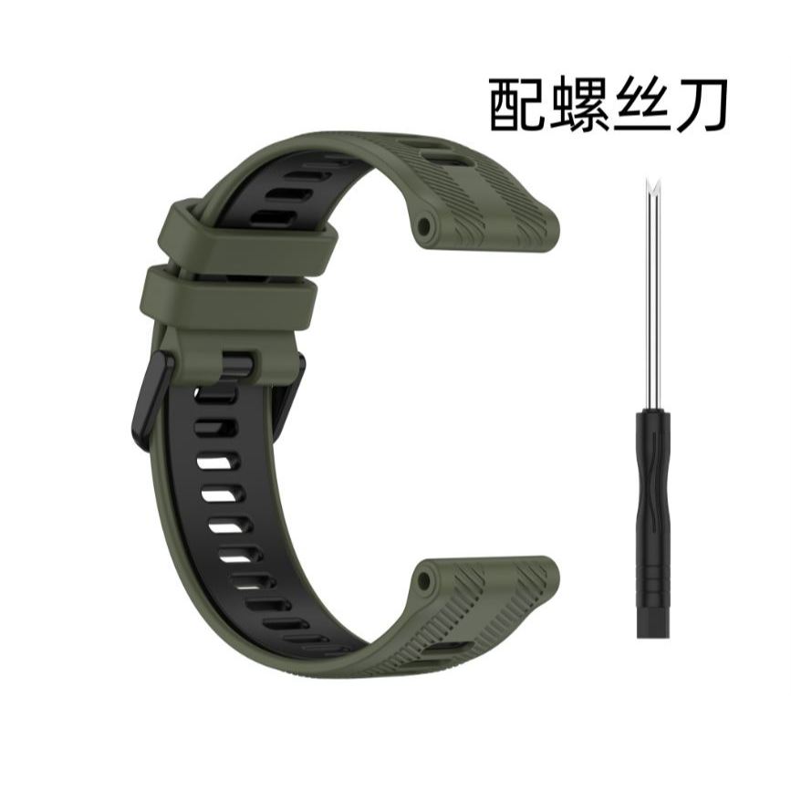 สาย Garmin Forerunner 965 สีทูโทนลายตรงรุ่นขนาด22mm รูปที่ 4