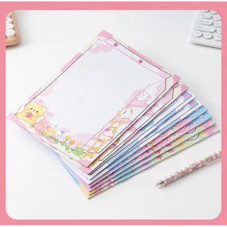 <พร้อมส่ง> กระดาษรายงาน 🐼🐰🐻‍❄️ ลายการ์ตูน 30แผ่น สมุดฉีก B5 80แกรม กระดาษจด มีเส้น/ ตาราง สมุดโน๊ต