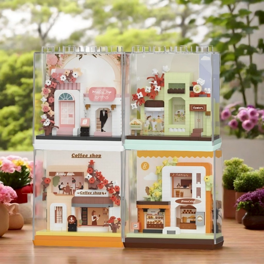 บล็อคตัวต่อร้านค้า DIY ตัวต่อสะสม ใช้ประดับห้อง ทีมร้านค้า หรือของขวัญ สินค้าพร้อมส่งในไทย