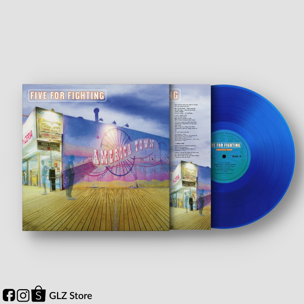 Five For Fighting - America Town ***แผ่นสีฟ้า (Translucent Blue)*** [Vinyl (แผ่นเสียง), 12" LP]