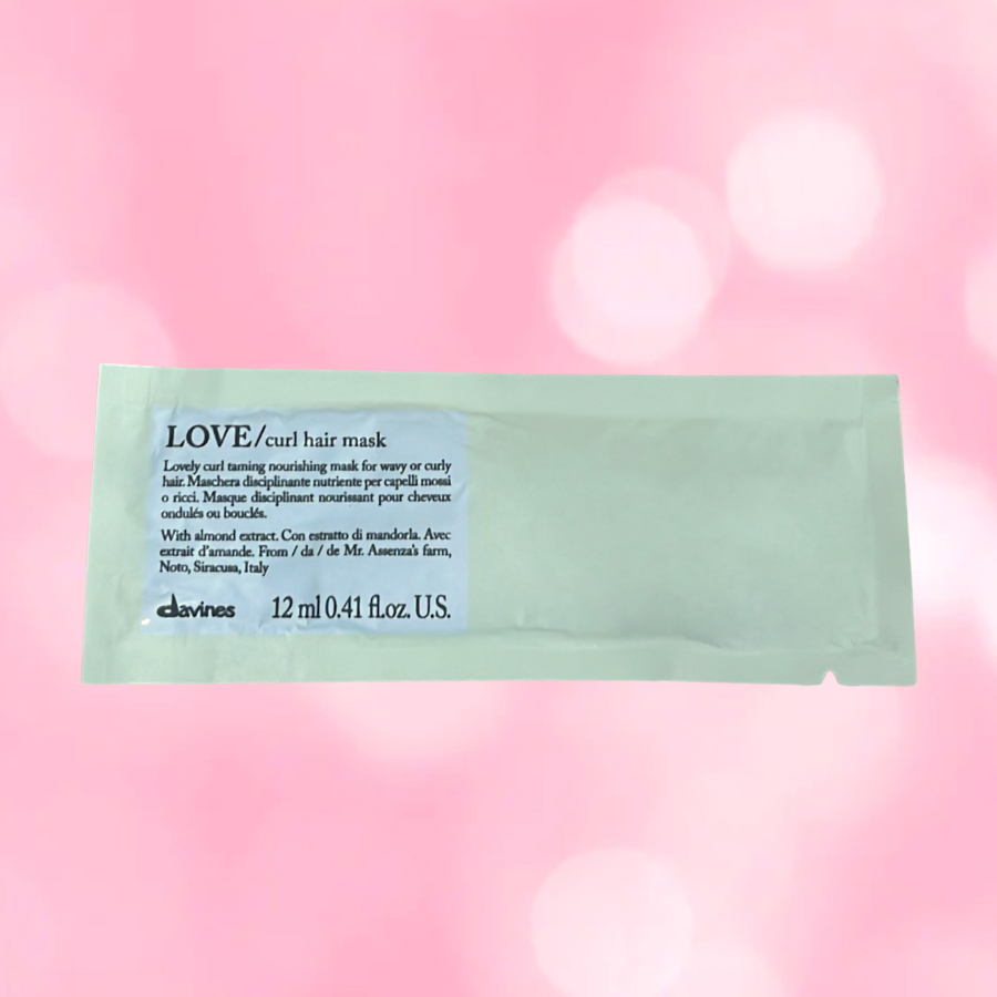 DAVINES LOVE CURL HAIR MASK 12 ML.มาส์กเข้มข้นสำหรับ ผมดัด หยิก หยักศก ให้ผมแข็งแรง