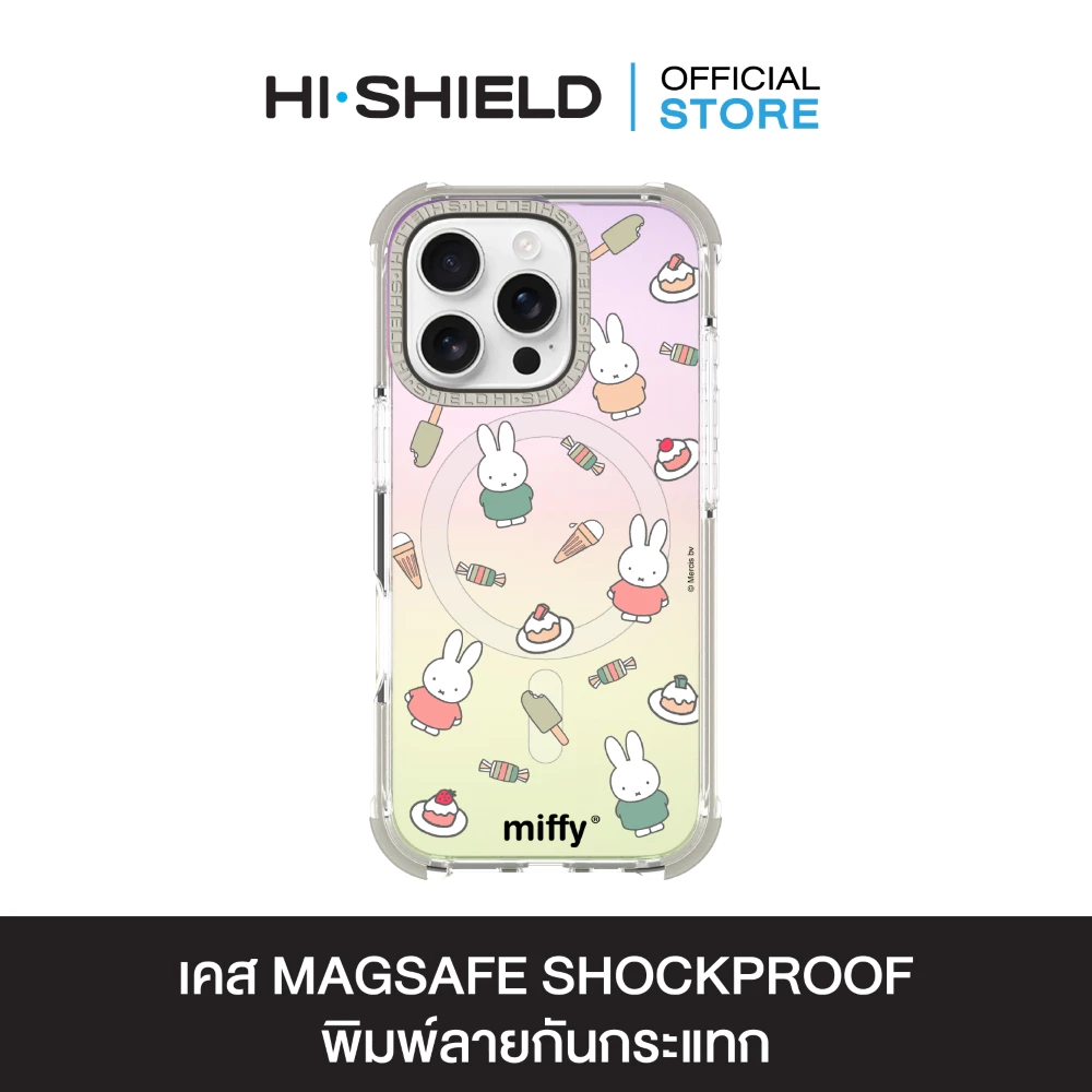 HI-SHIELD Magsafe Shockproof Case รุ่น Miffy022 [iPhone17/iPhone16/iPhone15] - เคสแม่เหล็ก
