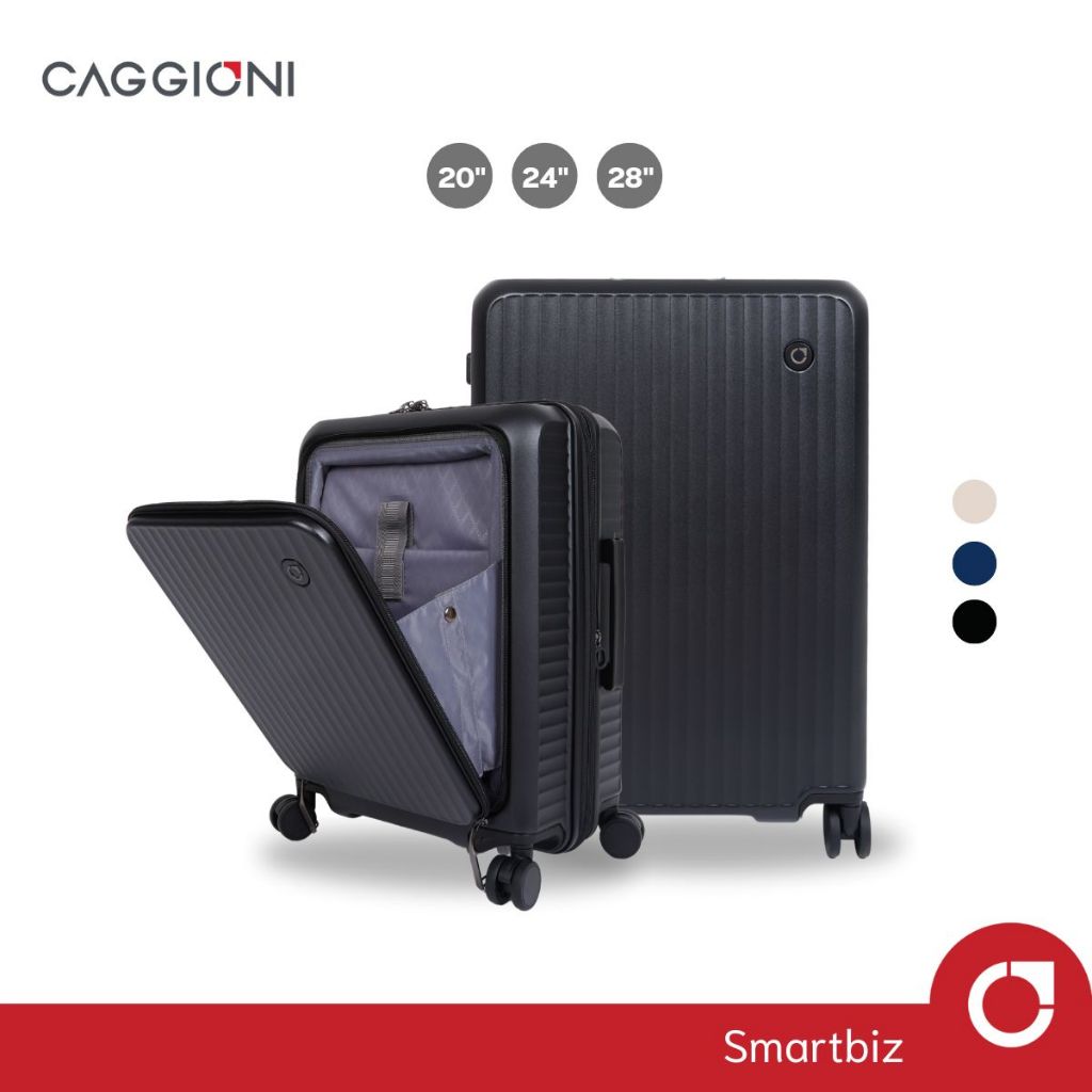 Caggioni กระเป๋าเดินทางล้อลาก น้ำหนักเบาพิเศษ รุ่น สมาร์ทบิท (Smartbiz : 24072) [20/24/28 นิ้ว] TSA 