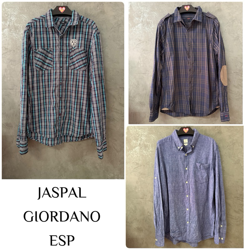 (สินค้ามือสอง)พร้อมส่ง เสื้อเชิ้ต JASPAL&GIORDANO&ESP