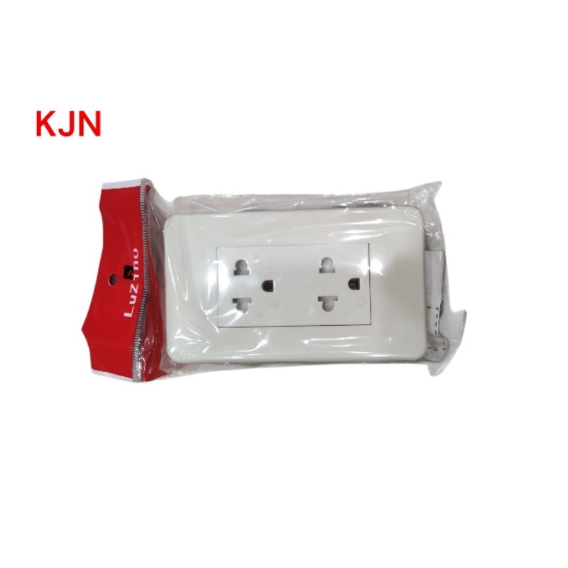 เต้ารับคู่มีกราวด์พร้อมหน้ากาก LuZino