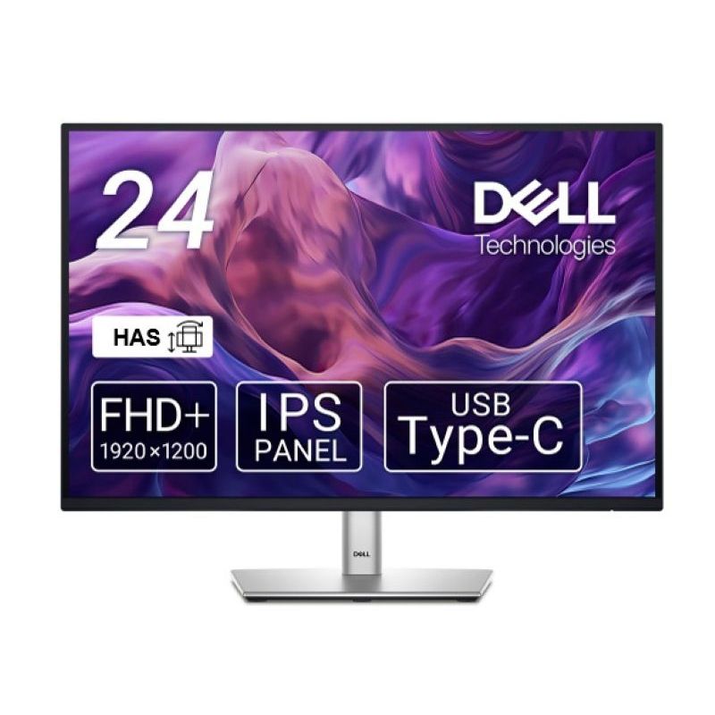 Dell Pro P2425E 24" USB-C Hub Monitor, WUXGA 1920 x 1200 16:10,100Hz, 90W PD - 3 Yrs Warranty