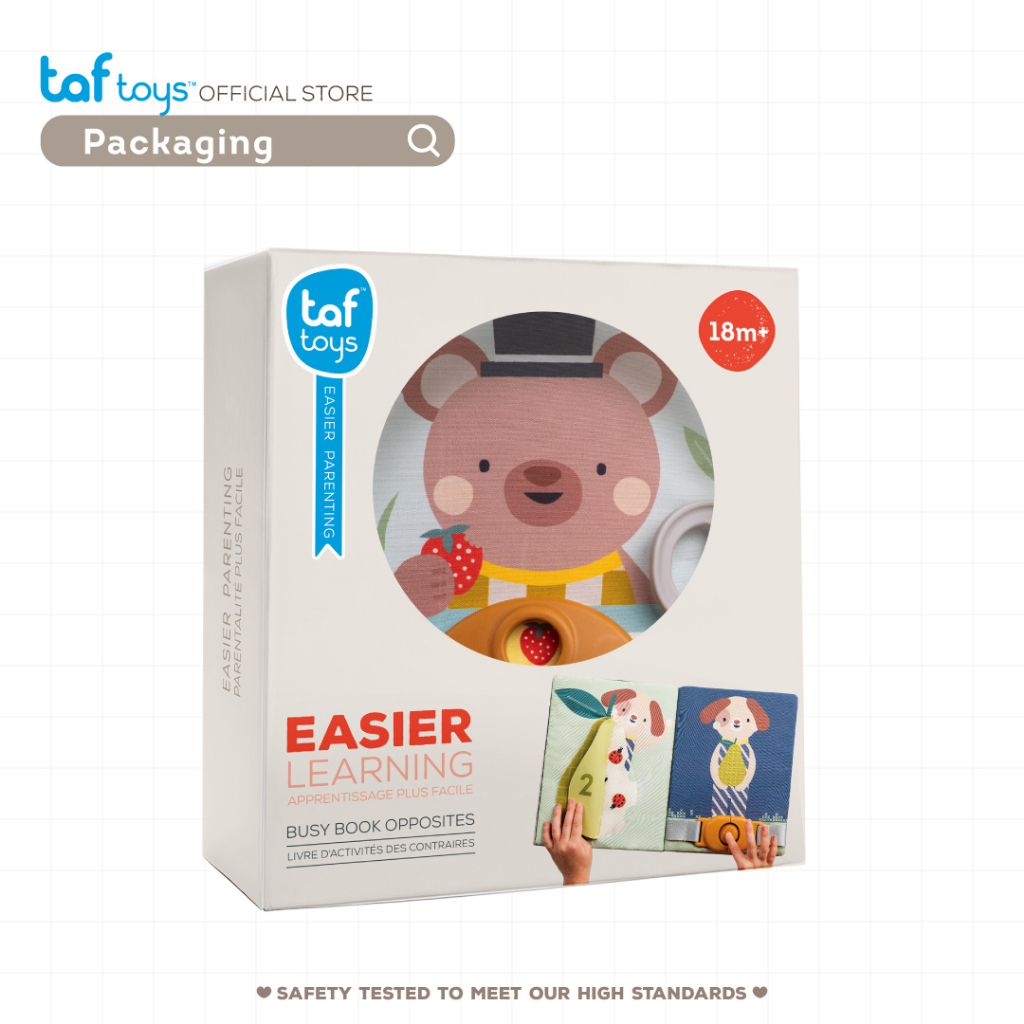 Taf Toys كتاب الأنشطة Busy Book Opposites كتاب تنموي من عمر 18 شهرًا فأكثر صورة 8