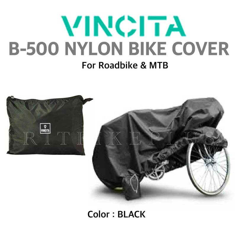 ผ้าคลุมจักรยาน VINCITA รุ่น B500- BLACK ใช้ทั้งเสือหมอบและเสือภูเขา สินค้าบริษัท