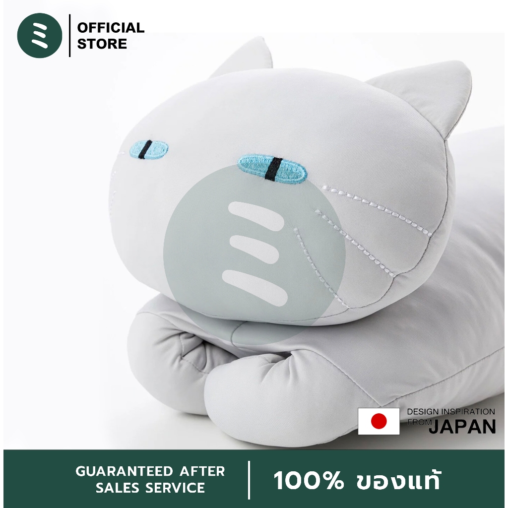 MIDORI หมอนแมวดำ หมอนข้างอเนกประสงค์แบบนุ่มสัมผัสเย็น หมอนแมว Soft Cooling Multi Cushion (73x23x15 cm) - รูปที่ 4