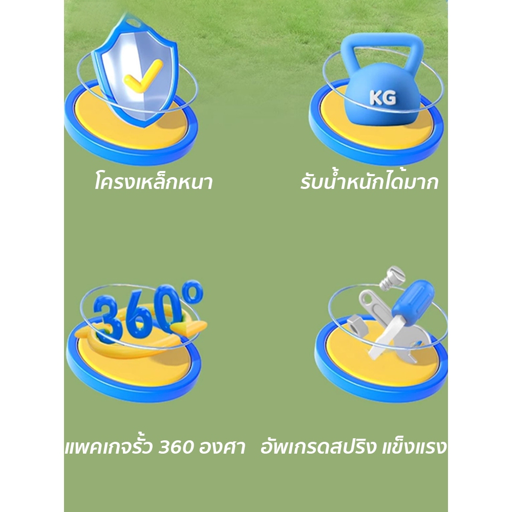 Brightever แทรมโพลีน ขนาด5-12 ฟุต สปริงบอร์ด แทรมโพลีนเด็ก มีบันได อัพเกรดสปริงแข็งแรง มีความยืดหยุ่นสูง - รูปที่ 2