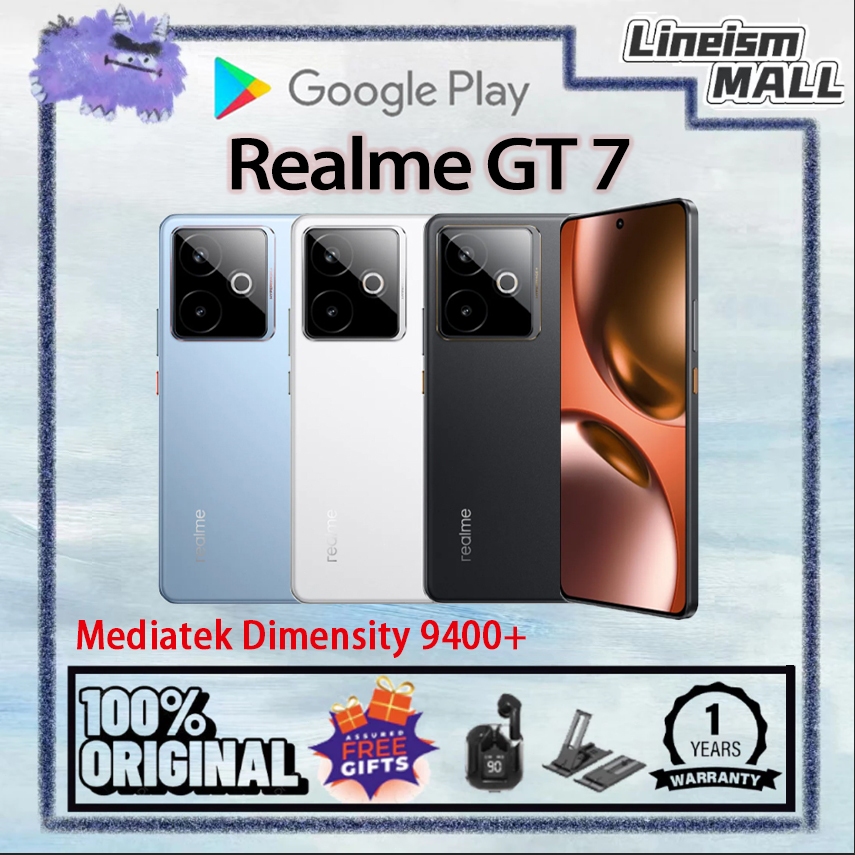 Realme GT 7 | Mediatek Dimensity 9400+ | 6.8" 144Hz | 7200mAh 100W | Realme Gaming Phone | Support G