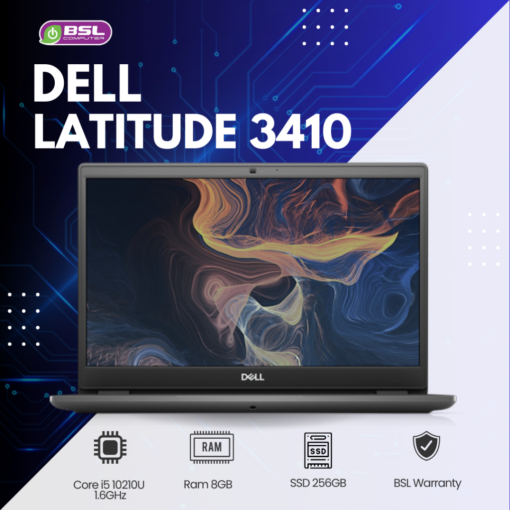 Dell Latitude 3410 i7, i5 GEN 10 โน๊ตบุ๊คมือสอง ลงโปรแกรมพร้อมใช้งาน โน๊ตบุ๊ค แล็ปท็อป มือสอง USED L