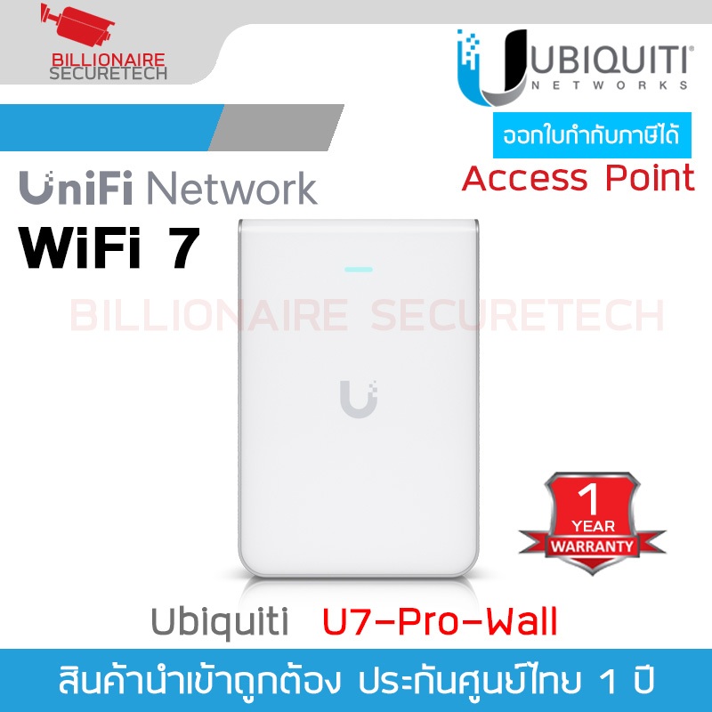 UBIQUITI UniFi 7 Pro Wall (U7-Pro-Wall) Wall-mounted WiFi 7 ACCESS POINT Tri Band 2.4,5,6GHz, WiFi 7