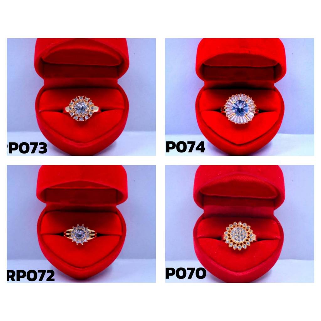 4ลาย จำนวนจำกัด แหวนทองเพชร สวยๆ   แฟชั่นเรียบง่ายสำหรับผู้หญิง