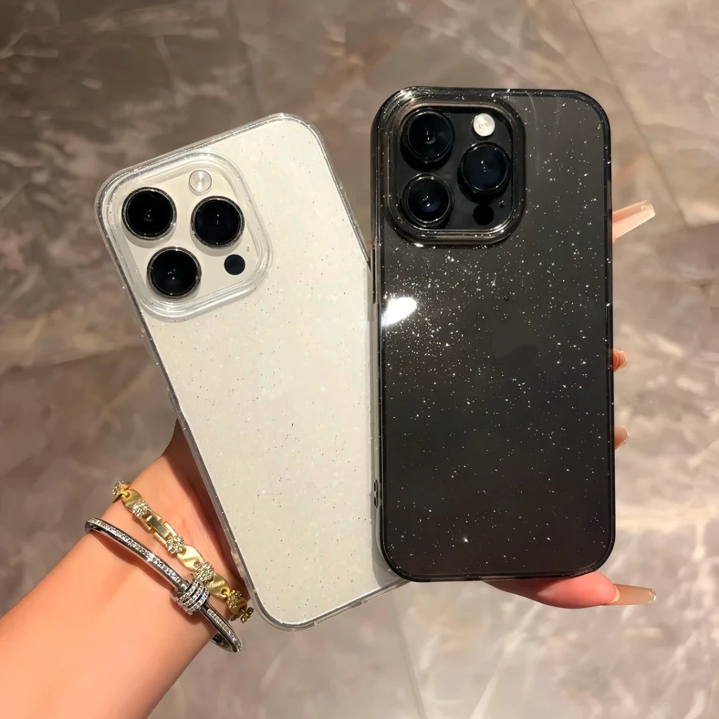 สีใสกากเพชร สำหรับรุ่นไอโฟนi16 16Pro 16Promax for iPhone16 Pro max 16plus 16 Pro max 15 14 13 12 11 Pro max 17 pro max
