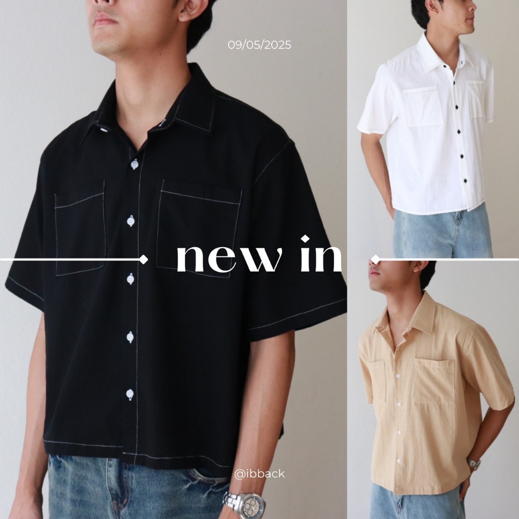 IBB MUSLIN CROPPED SHIRTS เสื้อเชิ้ตผ้าฝ้ายมัสลิน