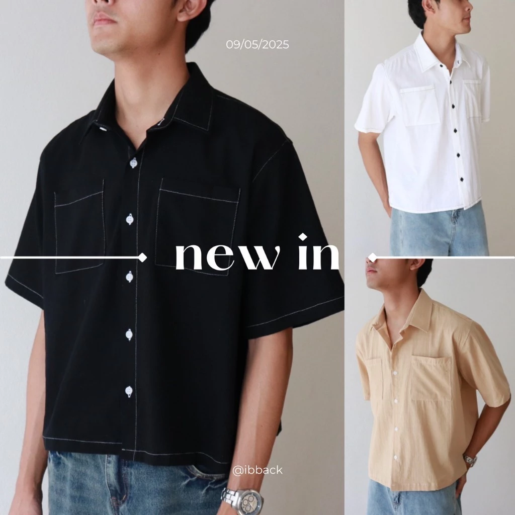 IBB MUSLIN CROPPED SHIRTS เสื้อเชิ้ตผ้าฝ้ายมัสลิน