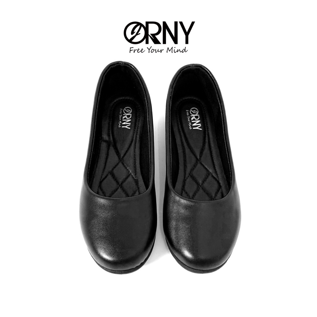 มาเพิ่มแล้ว | มีไซส์ 42 ❤️ ORNY(ออร์นี่) ® คัชชูส้นเตี้ย 1150 รองเท้าคัทชูนักศึก