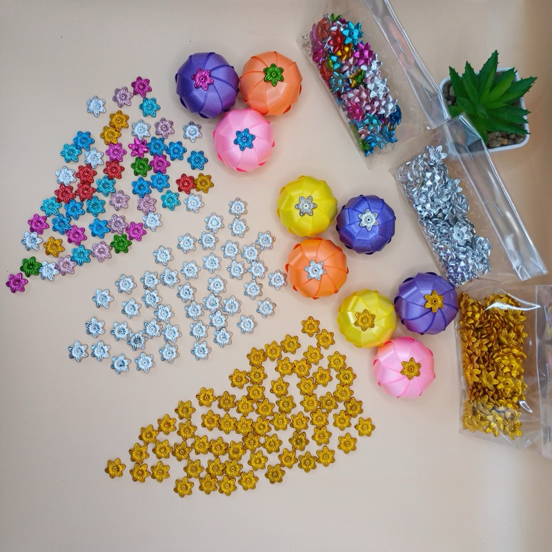 ดอกพิกุล เงิน ทอง 15 mm คัดกับมือ 50,100 ชิ้น/ถุง พร้อมส่ง