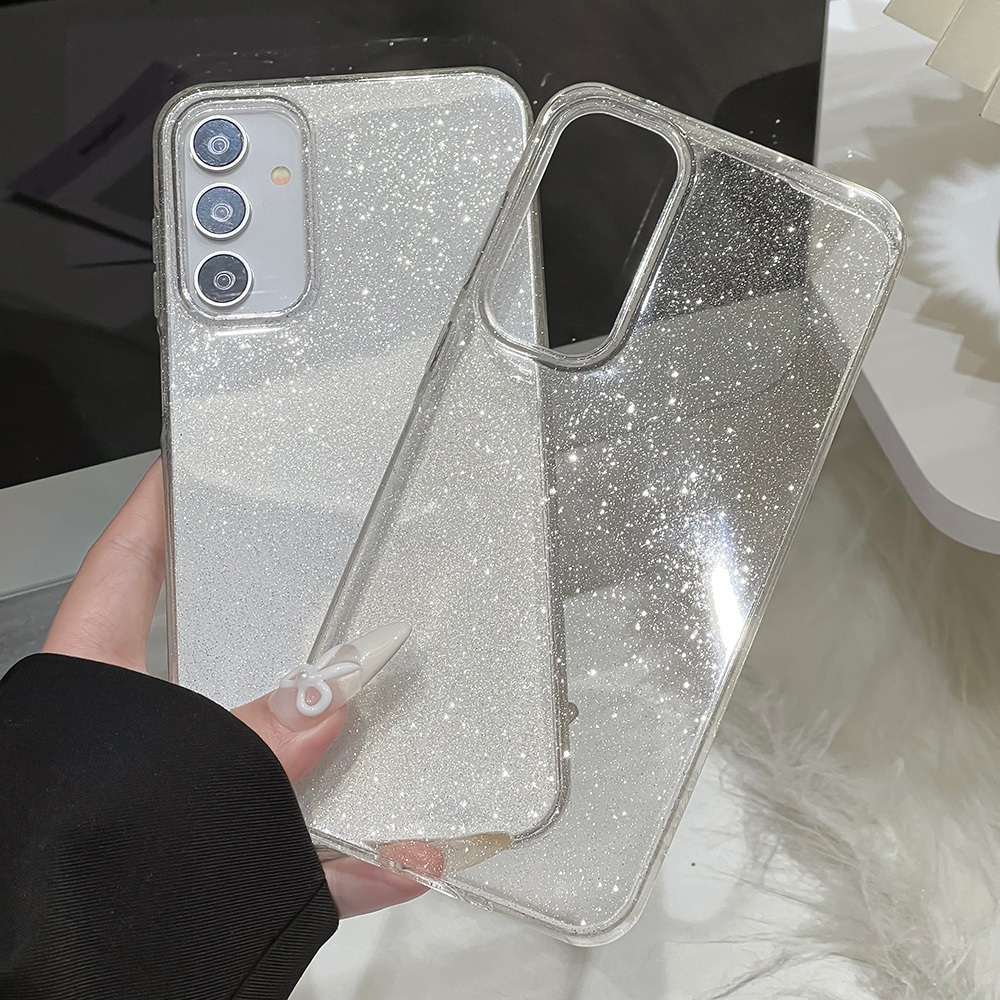 เคส TPU กลิตเตอร์ใส  for เคส Samsung A12 A16 A05 A05S A06 A15 A55 A26 A36 A54 A24 A25 A56 soft phone case