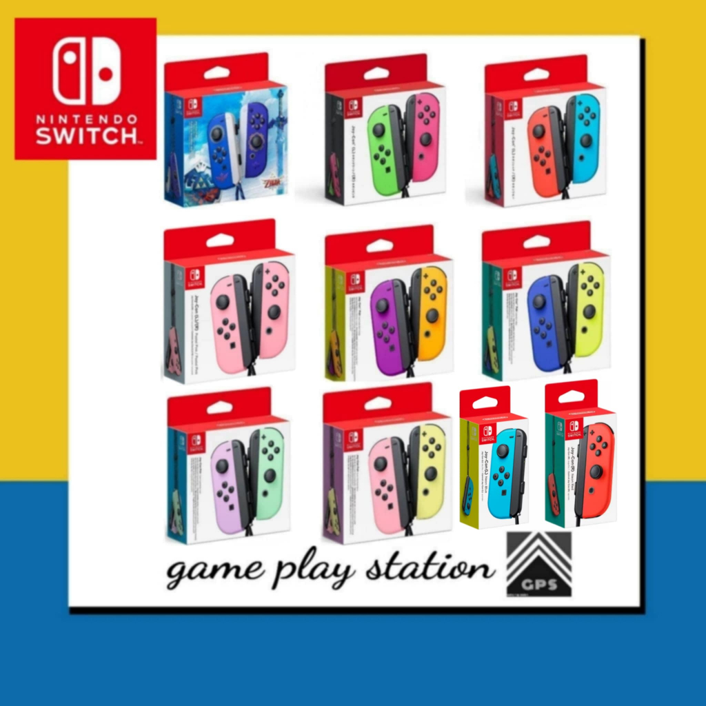 nintendo switch joy con / neon / splatoon / wario / bleu+yellow / zelda / pink