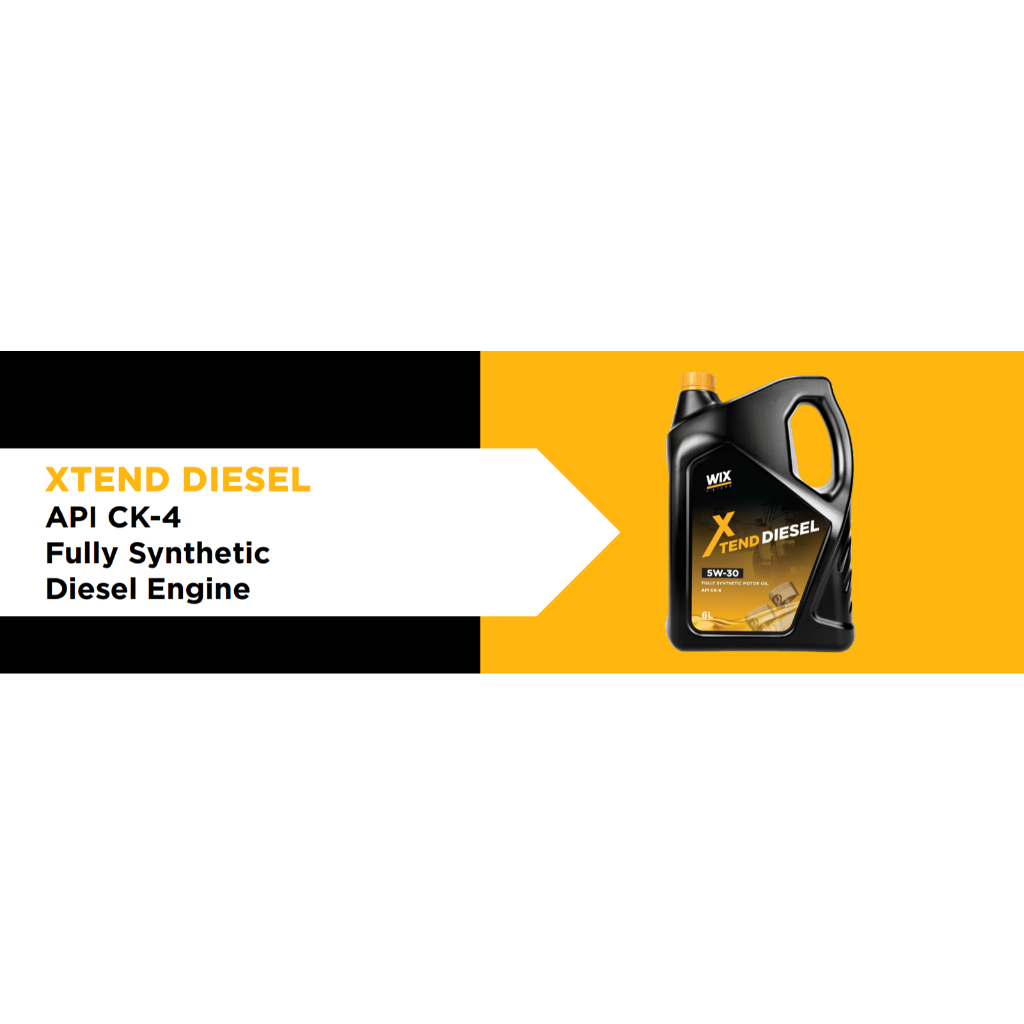 WIX XTEND DIESEL 100% Synthetic น้ำมันเครื่อง ดีเซล 5W30 6L 1L SUV ปิคอัพ API CK-4 6 1 ลิตร CK4