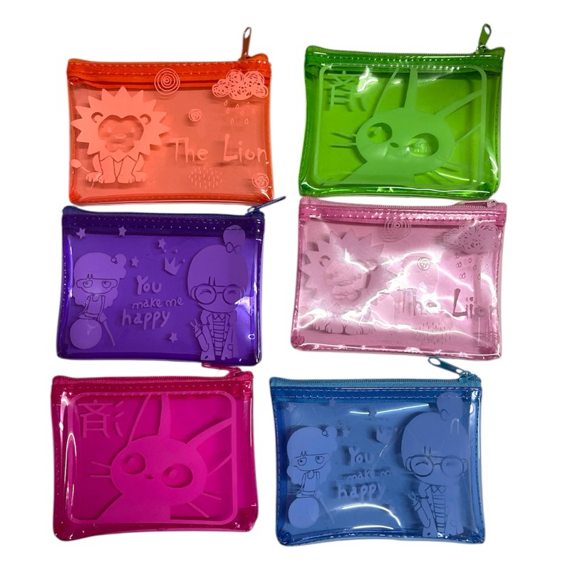 (12ใบ) กระเป๋าพลาสติกสีใส ขนาด9x11เซนติเมตร