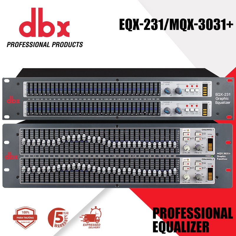 DBX EQX231/MQX3031+Equalizer มีตัวกรองสูงซึ่งสามารถกำจัดเสียงรบกวนความถี่ต่ำได้อย่างมีประสิทธิภาพโปรเซสเซอร์เสียงที่ดีที