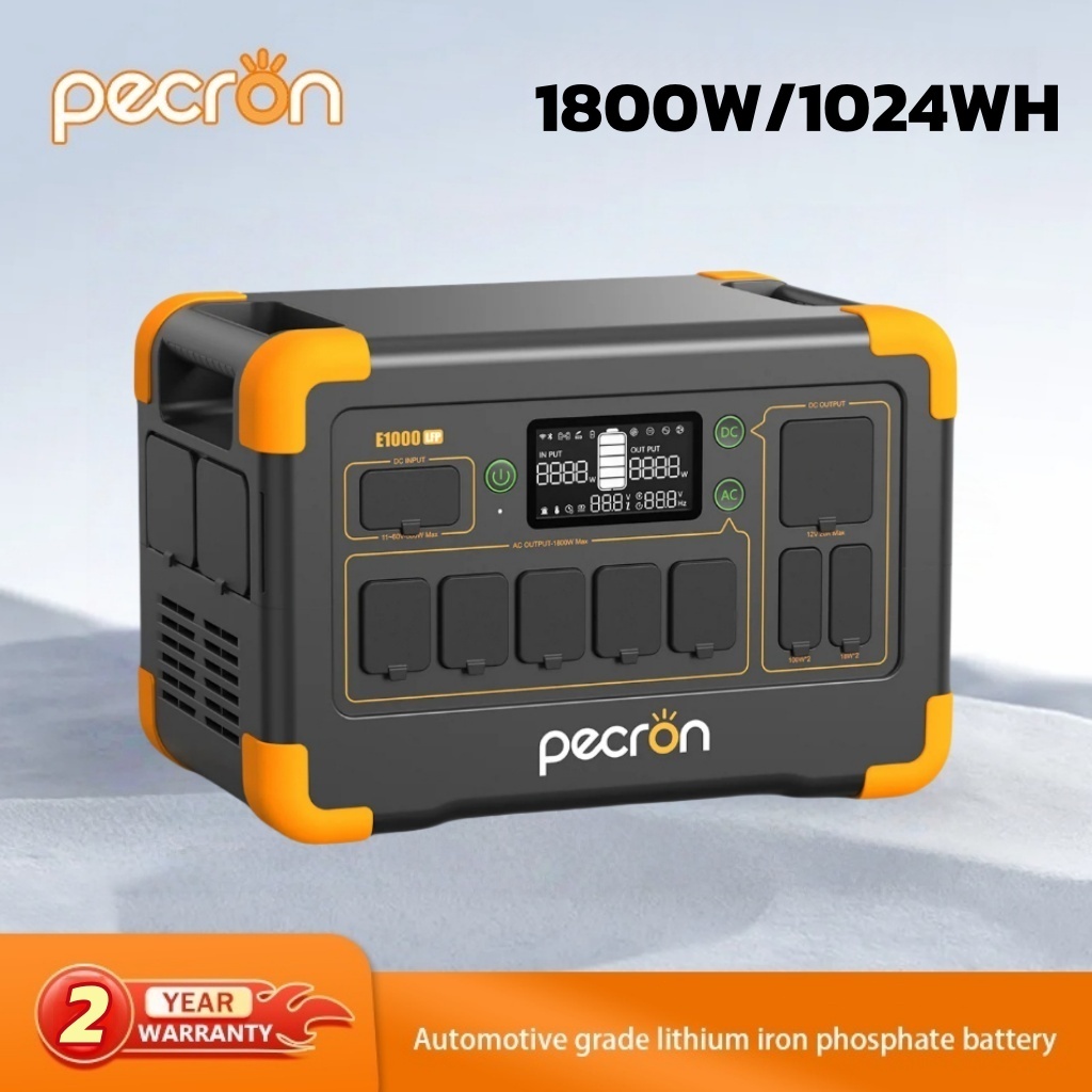 【พร้อมส่ง】PECRON E1000LFP Portable Power Station 1800W 1024Wh